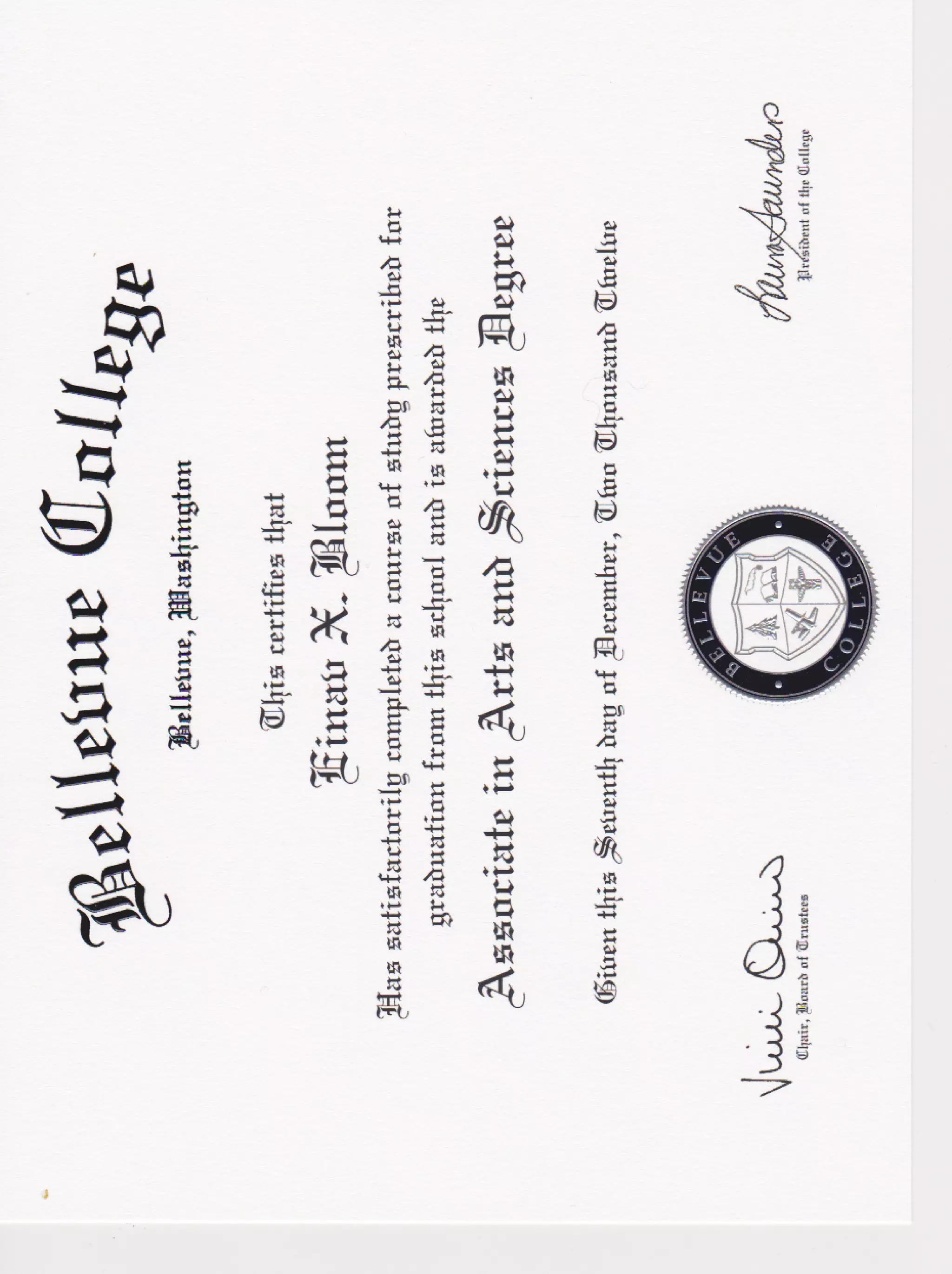 BC AA Diploma PDF Bc aa diploma pdf