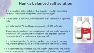 Comprehensive Guide to Avulsion and Storage Media for Avulsed Teeth | PPTX