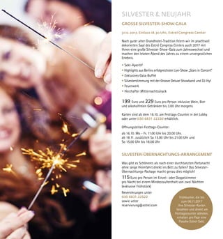 Estrel Berlin: Highlights im Herbst & Winter 20167 