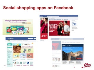 Social shopping apps on Facebook 
