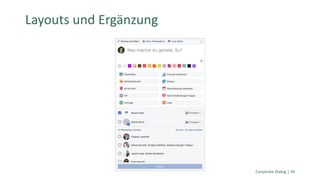 Layouts und Ergänzung
Corporate Dialog | 34
 