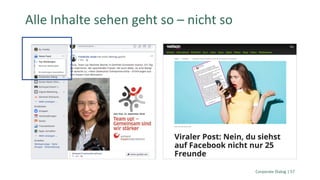 Corporate Dialog | 57
Alle Inhalte sehen geht so – nicht so
 