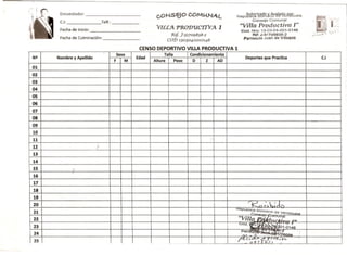 Informe comite deportivo