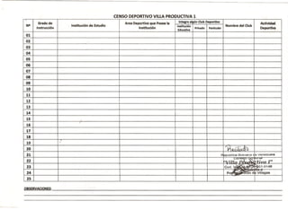 Informe comite deportivo