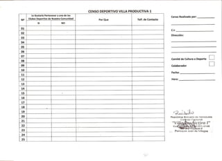 Informe comite deportivo