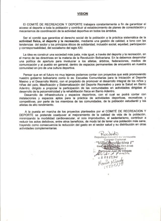 Informe comite deportivo
