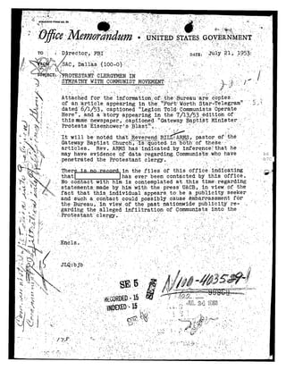 Fbi  files - communism and religion - subversion of church and state -vol (1)