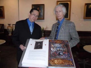 Two renowned artists with the largest Milton Folio in the world: Terrance Lindall and Bienvenido Bones Bañez, Jr. 