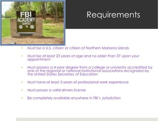 Job Duties		Investigation of many forms of criminal activities such as :Bribery