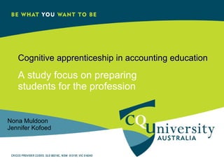 Cognitive Apprenticeship in Accounting Education | PPT