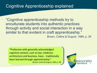 Cognitive Apprenticeship in Accounting Education | PPT