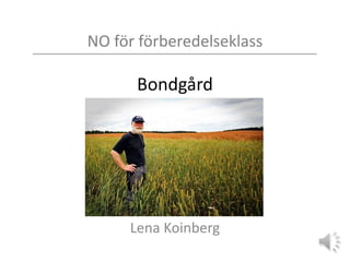 NO för förberedelseklass
Bondgård
Lena Koinberg
 