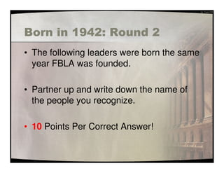 FBLA-PBL History: Celebrating 70 Years! | PPT