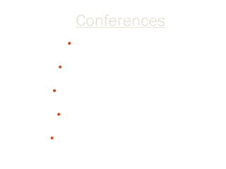 Conferences Fall Motivational Rally Fall Leadership Conference  Region Leadership Conference State Leadership Conference National Leadership Conference 