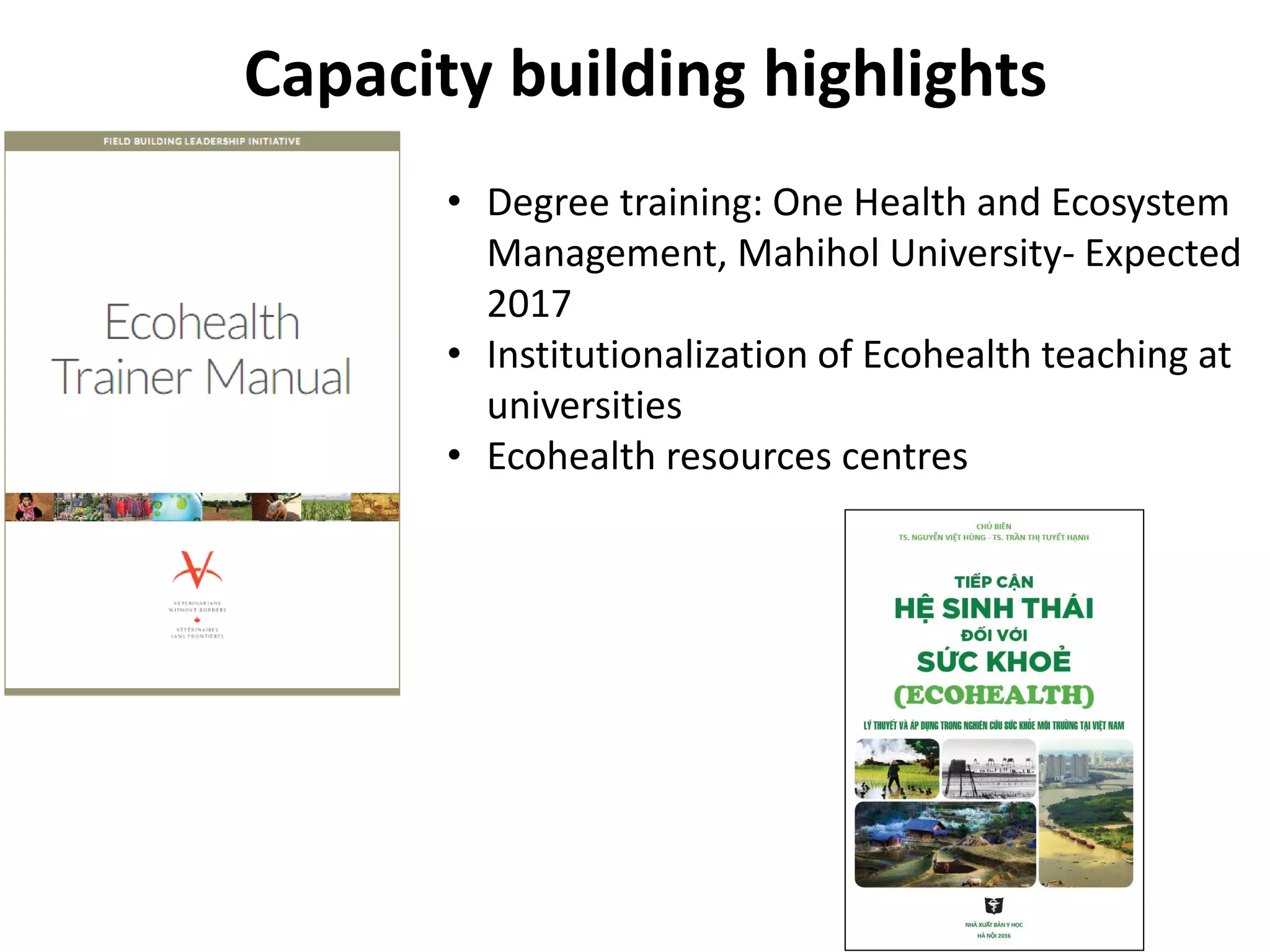 Field Building Leadership Initiative (FBLI): Advancing ecohealth in ...