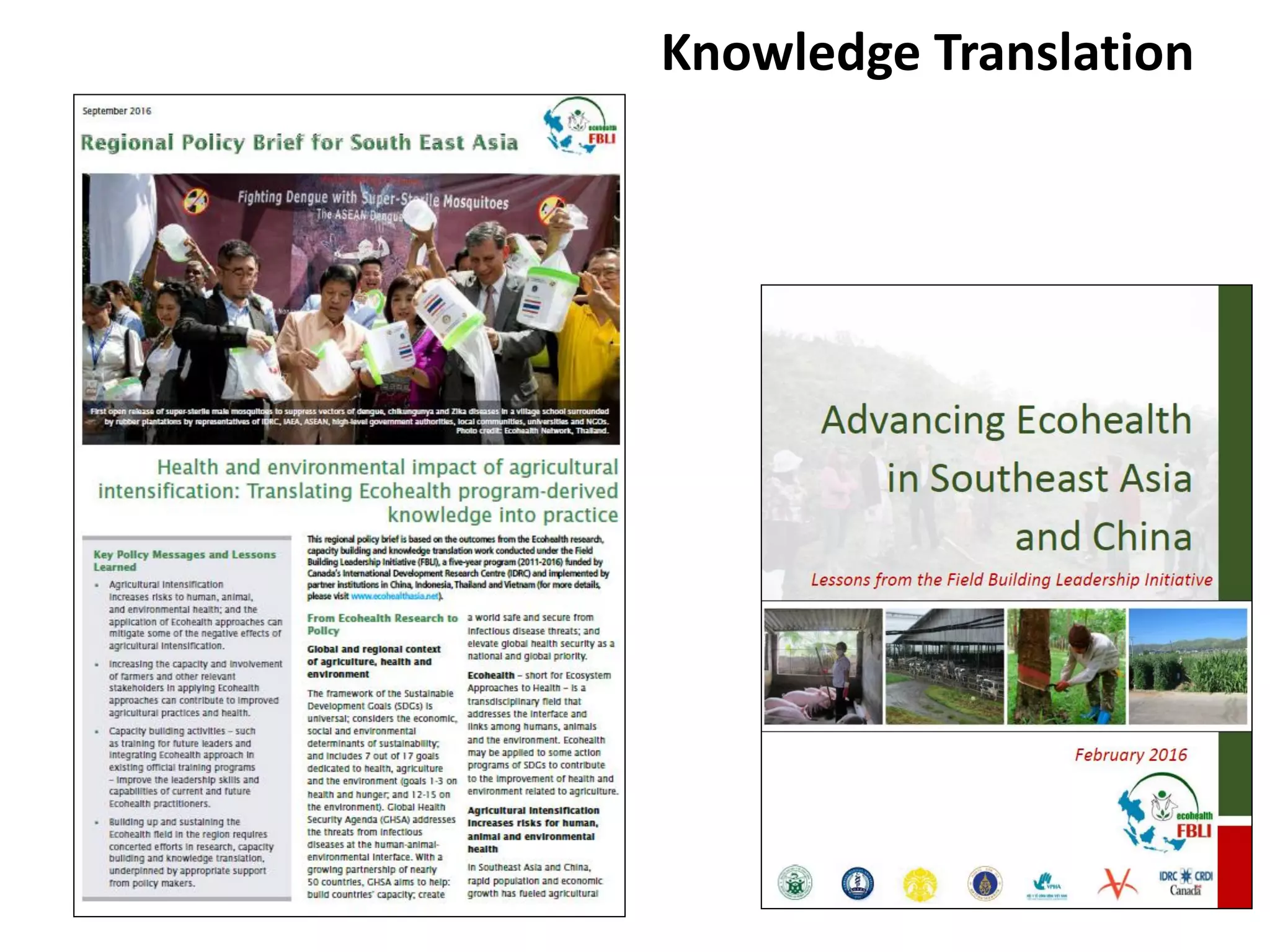 Field Building Leadership Initiative (FBLI): Advancing ecohealth in ...