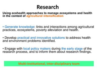 Field Building Learning Initiative (FBLI) and Ecohealth future for Southeast Asia