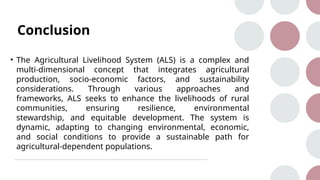Comprehensive Overview of Agriculture and Livelihood Systems in India ...