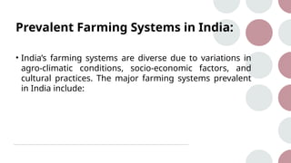Comprehensive Overview of Agriculture and Livelihood Systems in India ...