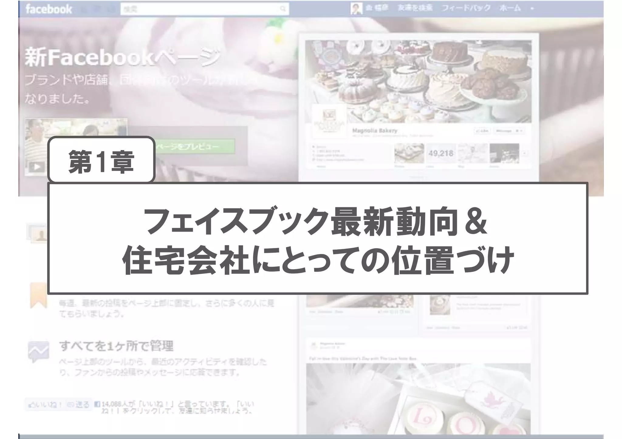 第1章

   フェイスブック最新動向＆
  住宅会社にとっての位置づけ
 