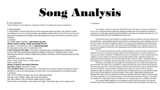 Song Analysis
 