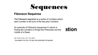 Sequences
 
