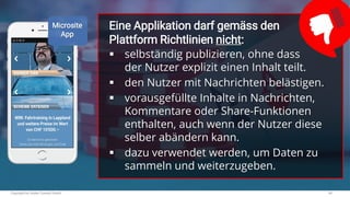 Copyright by Hutter Consult GmbH 40
Eine Applikation darf gemäss den
Plattform Richtlinien nicht:
▪ selbständig publiziere...