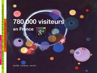 780 000 visiteurs  en France Sources : ComScore – mai 2011 