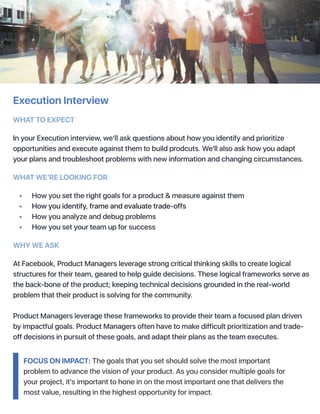 Execution Interview
In your Execution interview, we’ll ask questions about how you identify and prioritize
opportunities a...