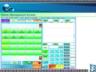 . Waiter Management Screen 