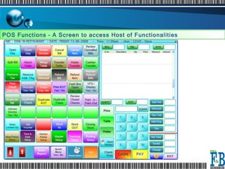POS Functions – A Screen to access Host of Functionalities  