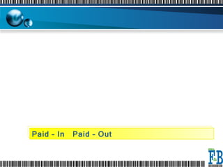 Paid – In  Paid – Out  