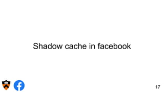 Shadow cache in facebook
17
 