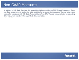 Non-GAAP Measures 
In addition to U.S. GAAP financials, this presentation includes certain non-GAAP financial measures. Th...
