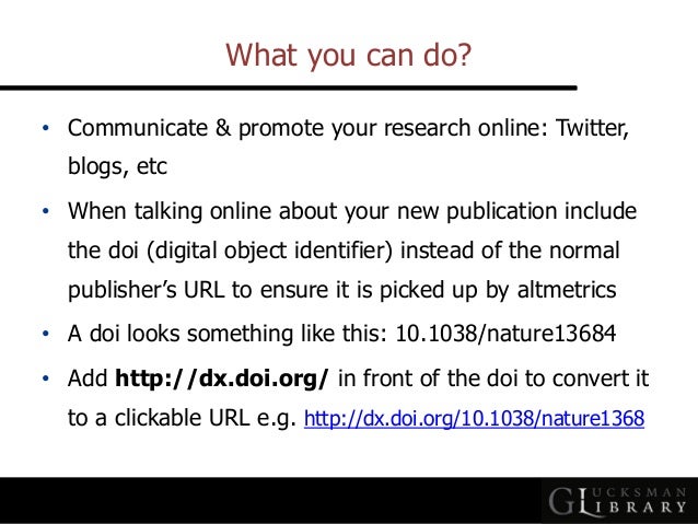 Assessing Research Impact Bibliometrics, Citations and