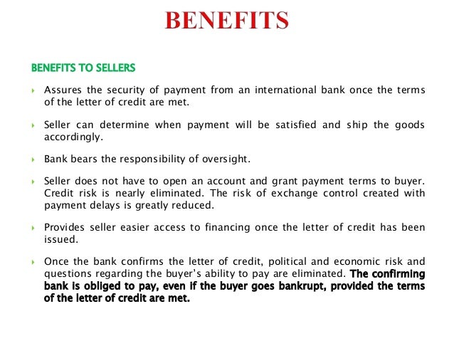 Letter of Credit Letter of Credit