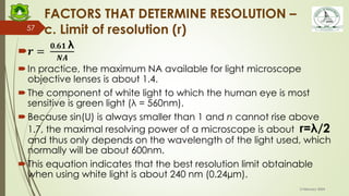 Resolution Of Microscope Formula FBS 101 Cell Structure and Function - L1 Microscopy 26-01-24.pdf