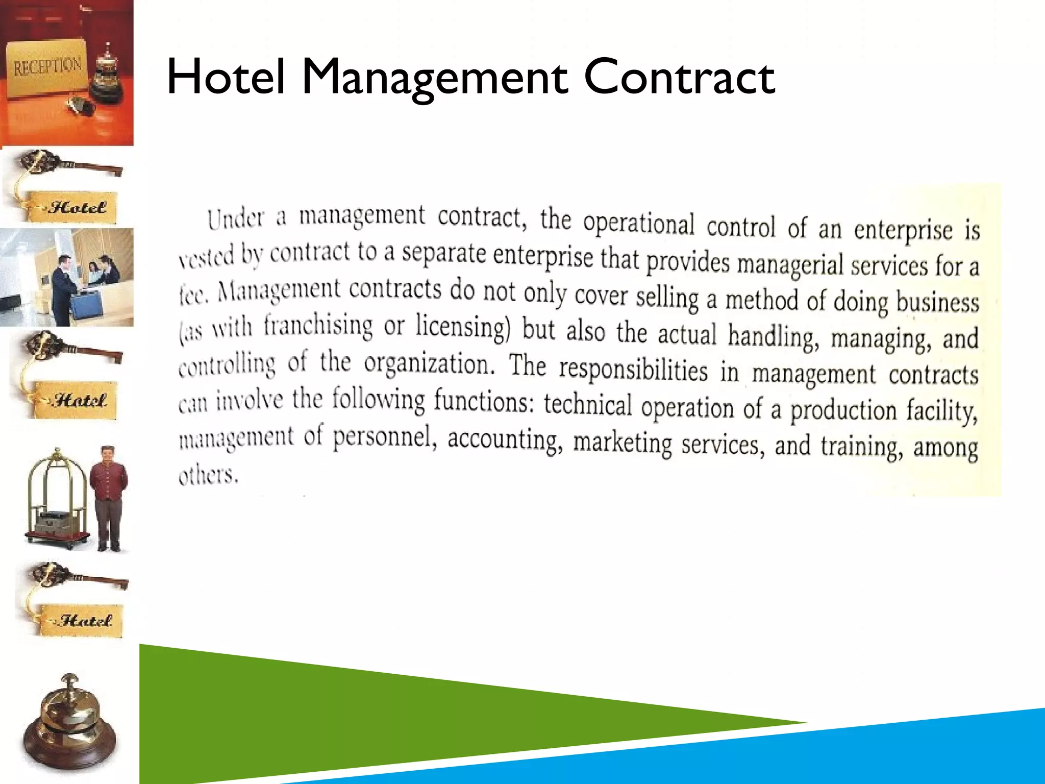 Hotel Management Contract

 