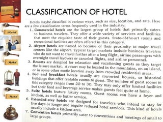 CLASSIFICATION OF HOTEL

 