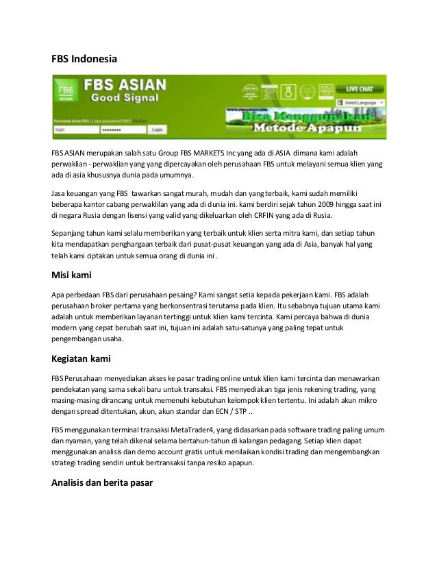Fbs forex indonesia