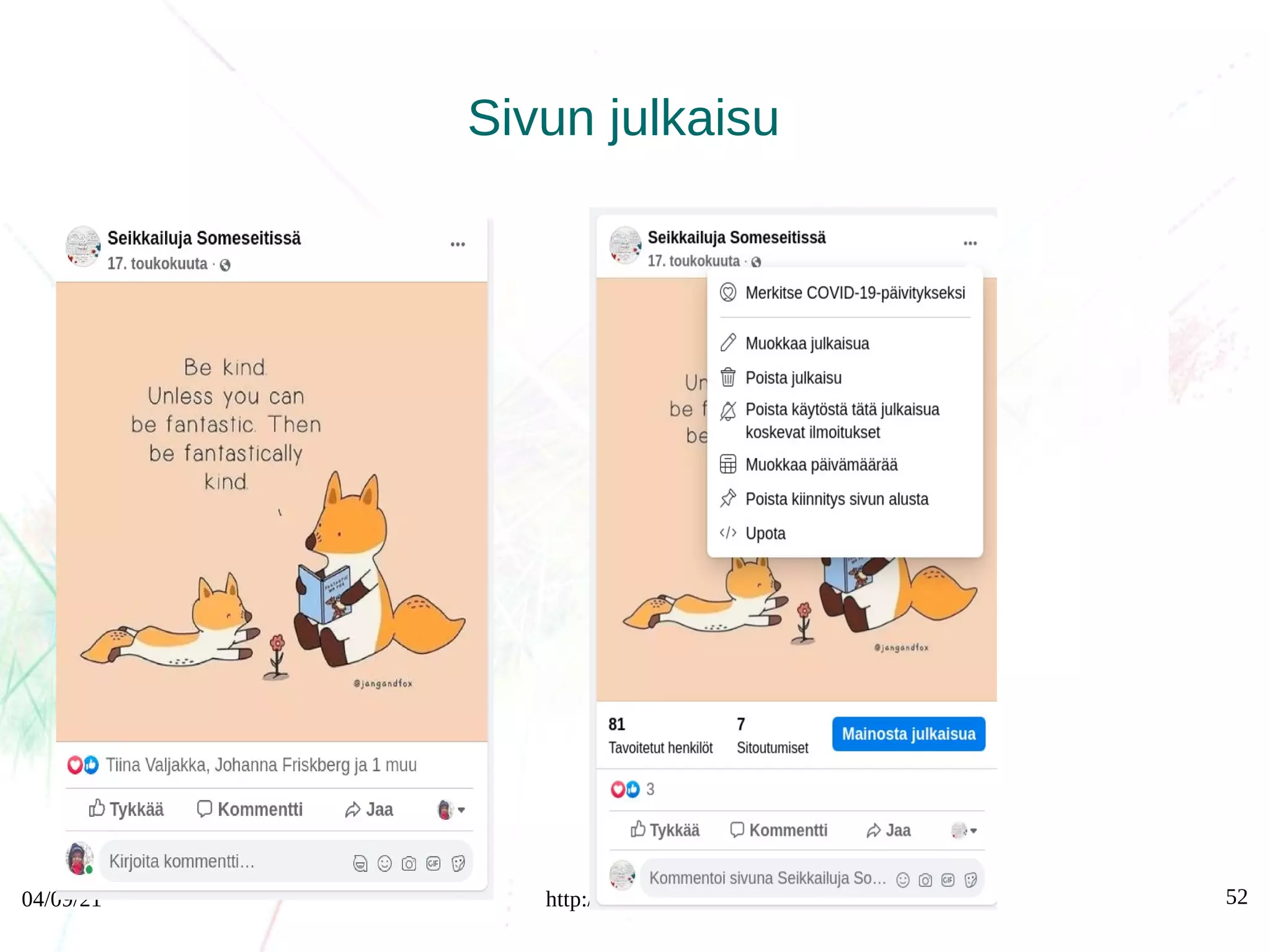 04/09/21 http://www.sarvas.fi 52
Sivun julkaisu
 