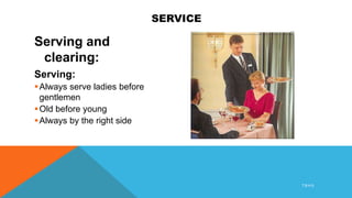 service sequence and welcoming the guest | PPTX