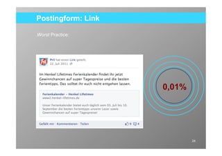 Postingform: Link

Worst Practice:




                    0,01%




                            24
 