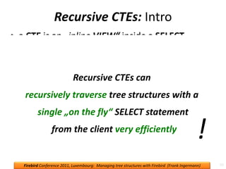Handling tree structures — recursive SPs, nested sets, recursive CTEs | PPT