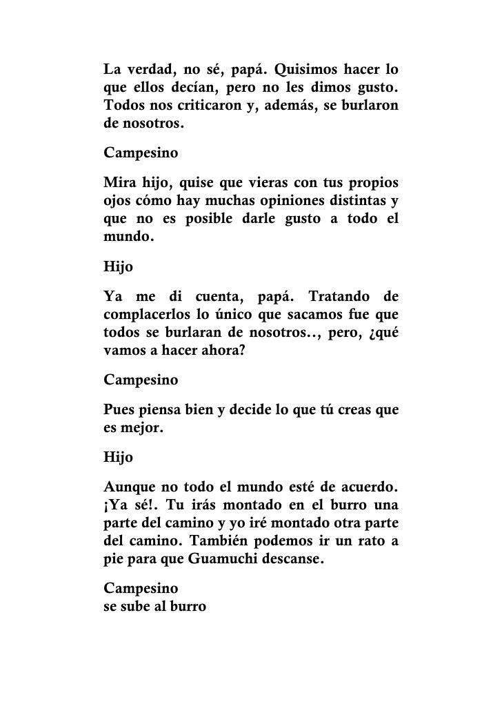 Fábula del buen hombre y su hijo