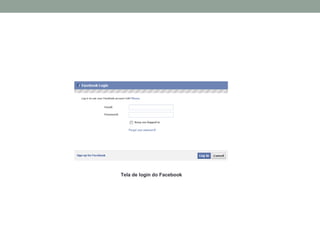 Tela de login do Facebook