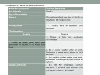 Documentação do Caso de Uso Verificar Resultados