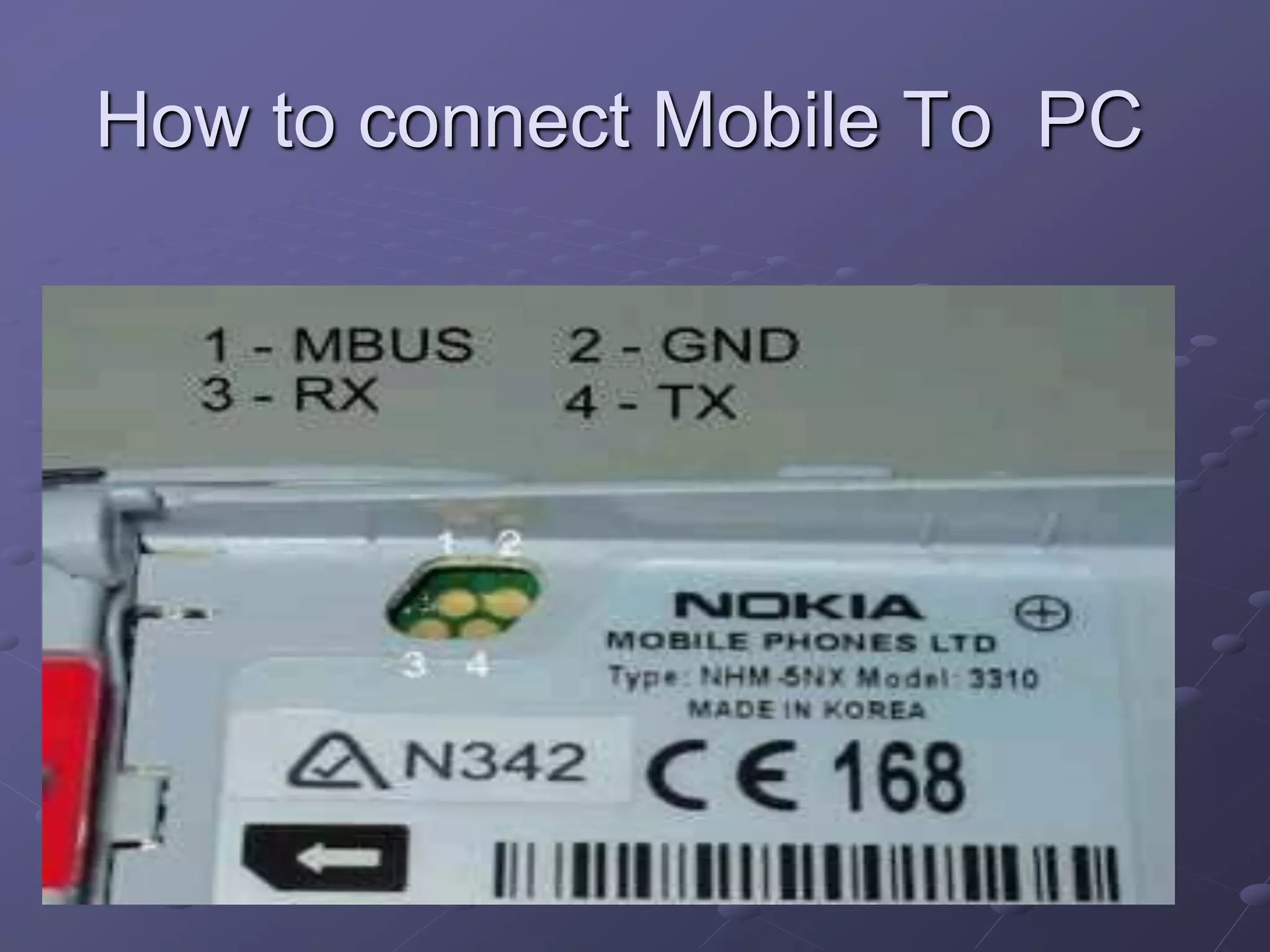 How to connect Mobile To PC
 