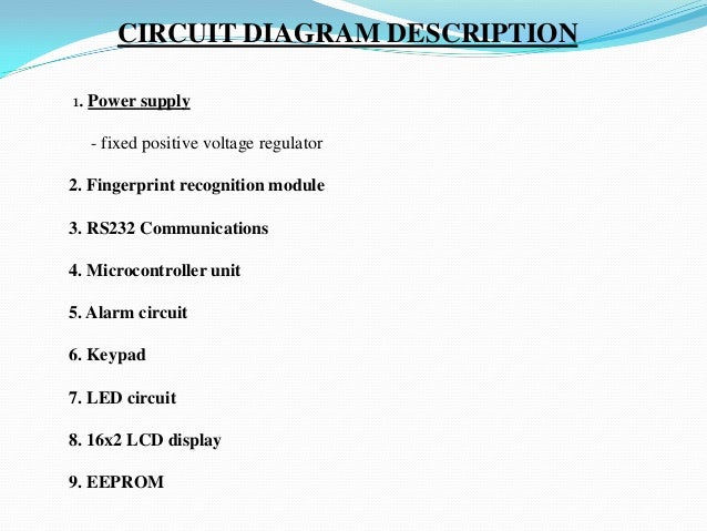 Fingerprint based voting machine ppt block diagram reduction 