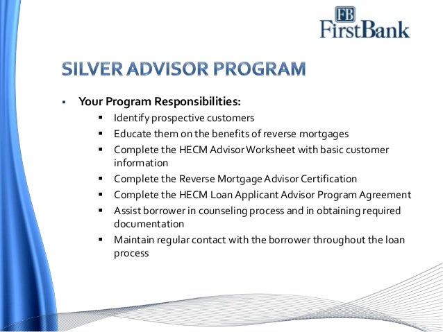 FB Wholesale Reverse Mortgage Program Overview